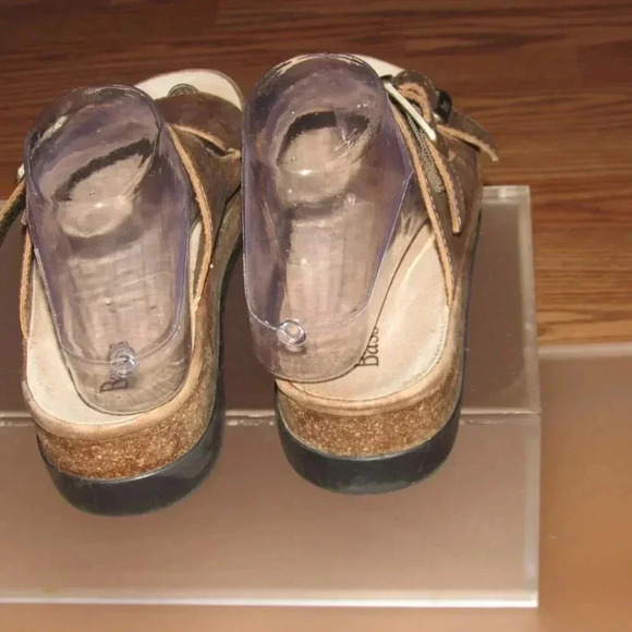 BASS Open-Toe Slip-On Leather Brown Sandals Mules Shoes Size 8M - Picture 3 of 5